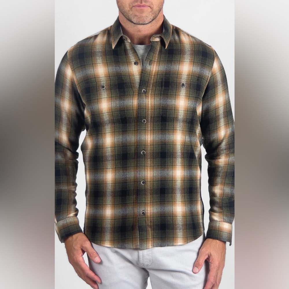 Tailor Vintage Mens Evergreen Lodge Shirt. Size L. NWT.